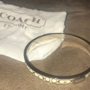 Sterling silver Coach bangle